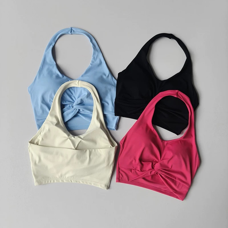 Pilate Yoga Workout - Soutien-gorge de sport à bretelles torsadées