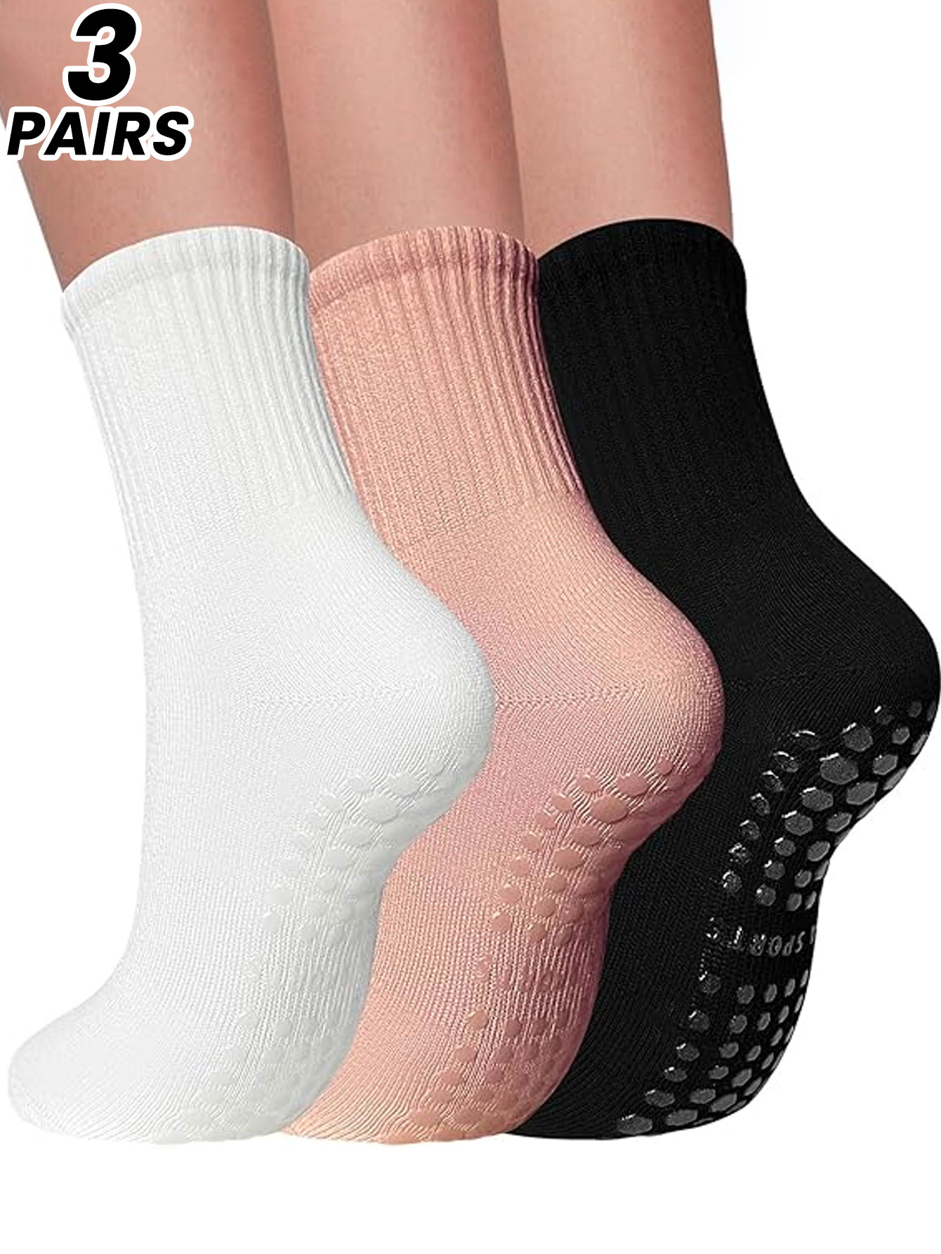 Medias Para Pilates Y Yoga - 3 paires de chaussettes de yoga