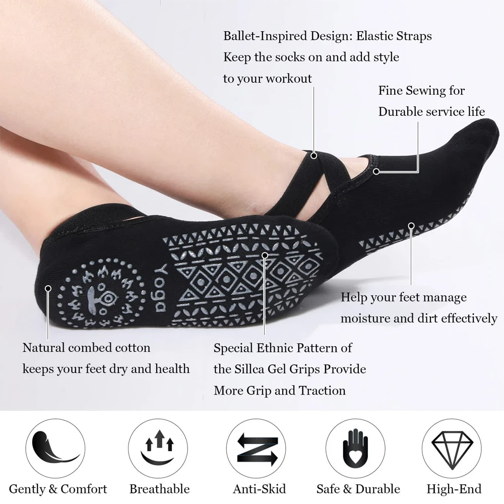 1 paire de chaussettes de yoga - Pilate Yoga Workout avis et prix